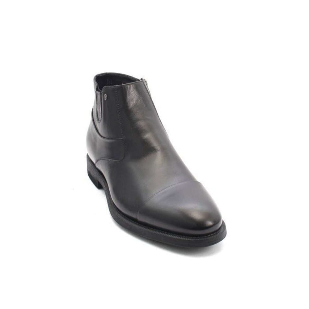 Roberto Serpentini 47205 Black Leather Zip-Up Ankle Boots